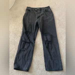 Black Denim Boyfriend Jeans